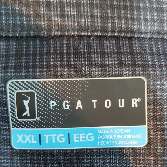 PGA Tour Blue Polo Shirt with Classic Style - Picture 10 of 11